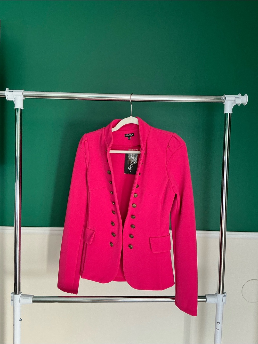 Fuchsia buttonWomen's Blazer Jacket